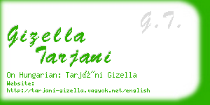 gizella tarjani business card